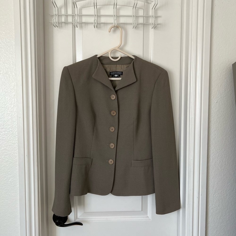 BNWT VINTAGE Giorgio Armani for Bergdorf Goodman Brown Wool Blazer Jacket Sz 42
